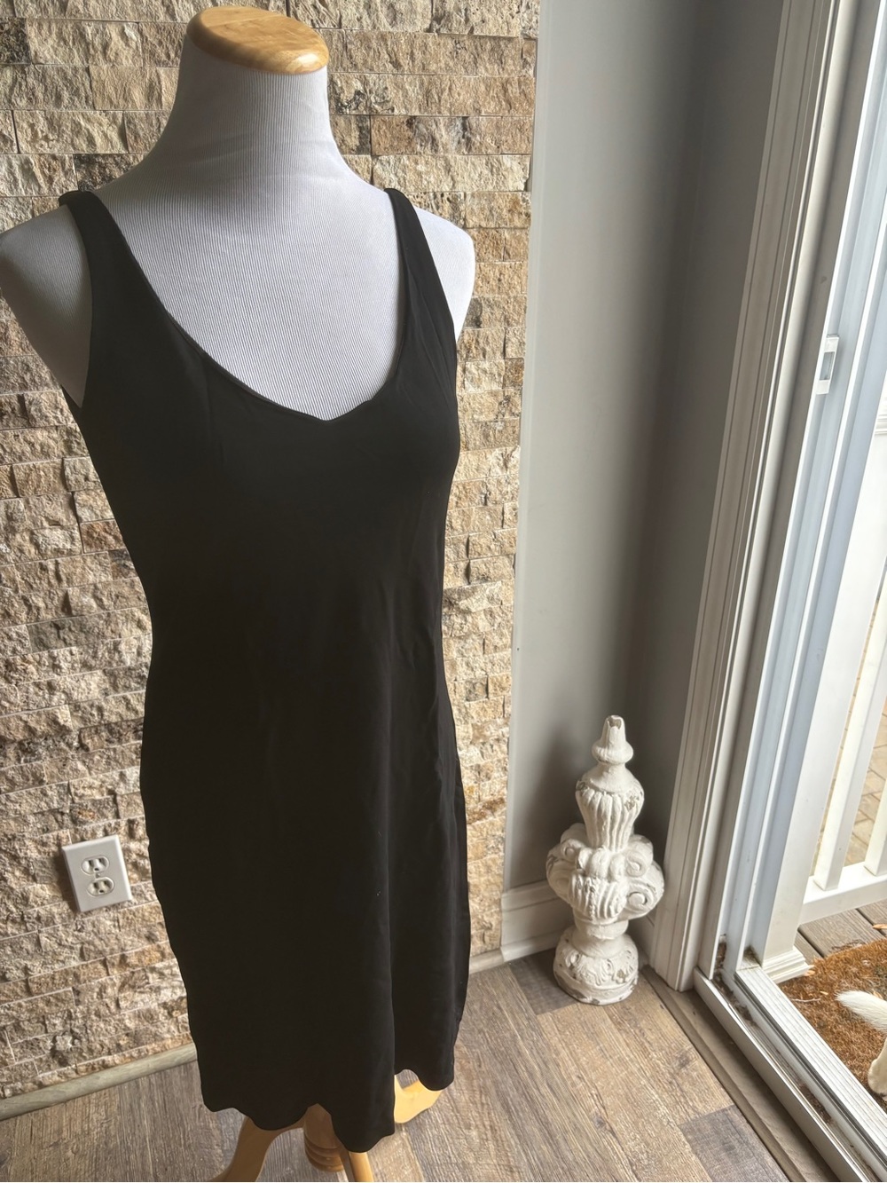 Ralph Lauren Black Dress with Red Label Detail